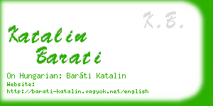 katalin barati business card