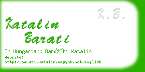 katalin barati business card